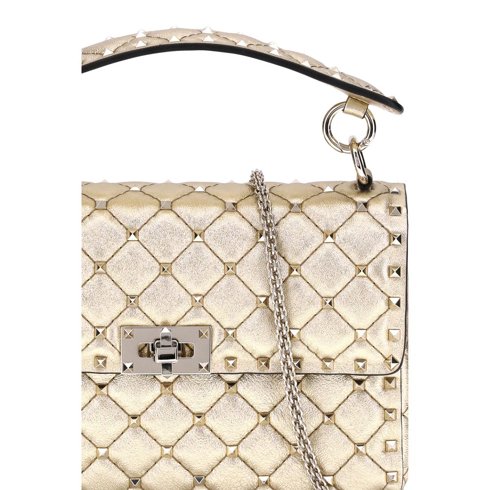 Valentino Garavani Schultertasche aus Kalb-Leder in Goldfarben
